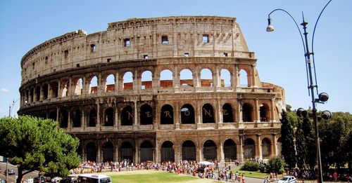 View of historical building against clear sky