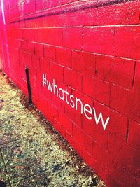 Close-up of red wall