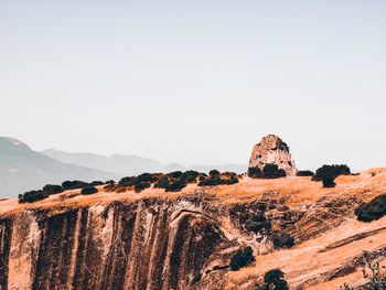 Scenic view of landscape against clear sky