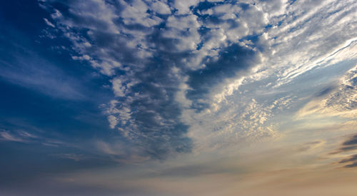 Low angle view of clouds in sky