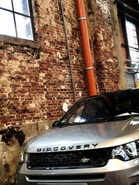 Vintage car on window