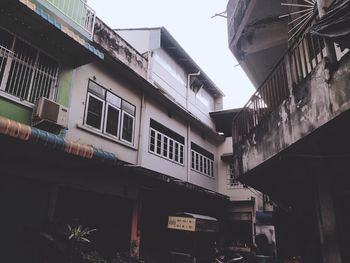 Low angle view of buildings in city