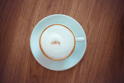 Directly above shot of coffee on table