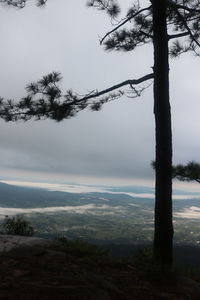 Scenic view of land against sky