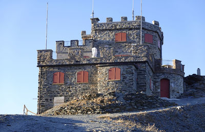 Old building against clear sky