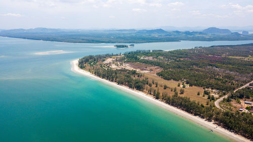 An aerial view of lanta noi island thailand 