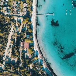 High angle view of beach in city