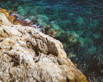 Rocks in sea