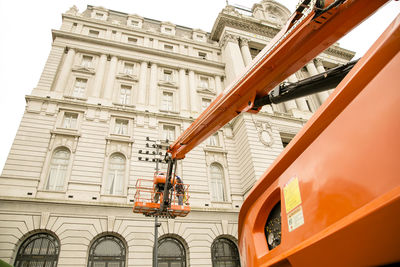 Low angle view of building in city