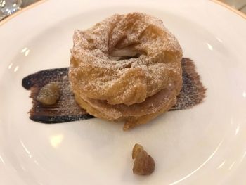 Close-up of dessert in plate