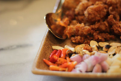 Close-up of food in plate