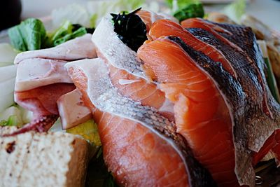 Close-up of sushi in plate