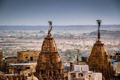 Panoramic view of temple against sky