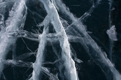 Full frame shot of frozen water