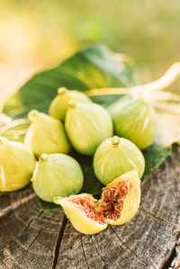 Close-up of fruits on table