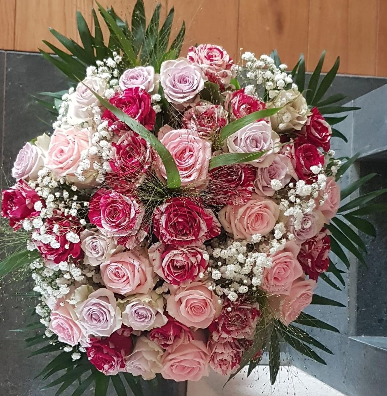 flower, flowering plant, flower arrangement, bouquet, plant, rose, rose - flower, beauty in nature, freshness, flower head, fragility, vulnerability, nature, pink color, inflorescence, celebration, close-up, high angle view, no people, petal, bunch of flowers