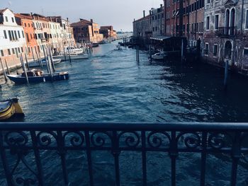 Canal passing through city