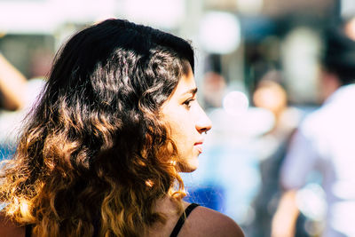 Close-up portrait of a young woman