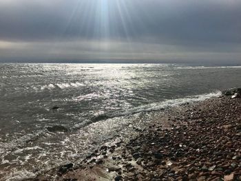Scenic view of sea against sky