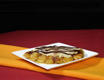 Close-up of food on table