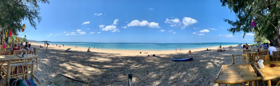 Panoramic view of beach against sky