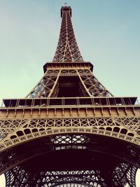 Low angle view of eiffel tower