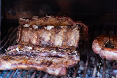 Close-up of argentinian traditional barbecue