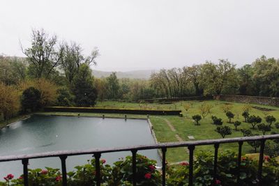 Scenic view of landscape against clear sky