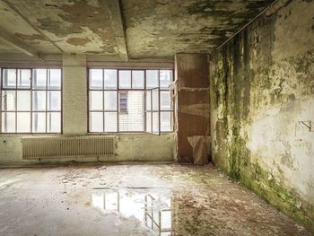 Interior of abandoned building