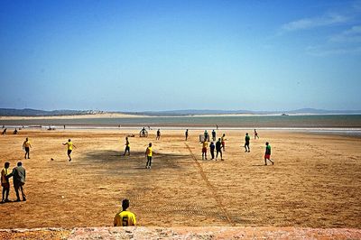 Tourists on beach