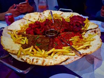 Close-up of hand holding food