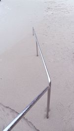 High angle view of ladder on beach