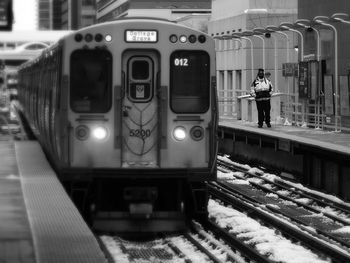 Train at railroad station