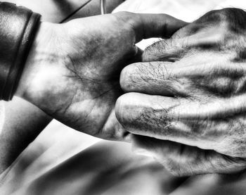 Close-up of cropped hand