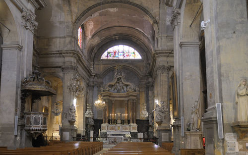 Interior of the eglise du saint-esprit, aix-en-provence, france