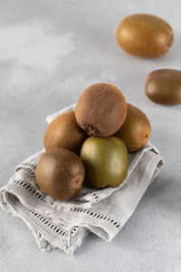 Close-up of apples on table