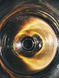 Close-up of beer in glass