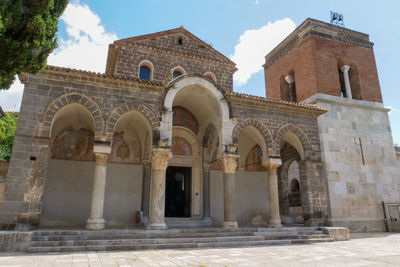 Low angle view of historical building against sky