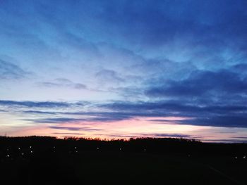 Scenic view of dramatic sky during sunset