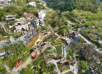 High angle view of townscape