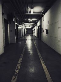 Empty corridor of building