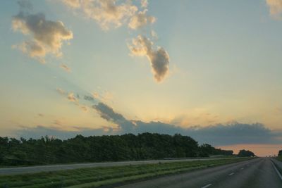 Country road at sunset