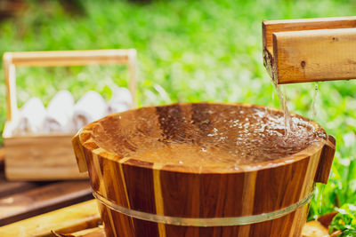 Close-up of drink on table