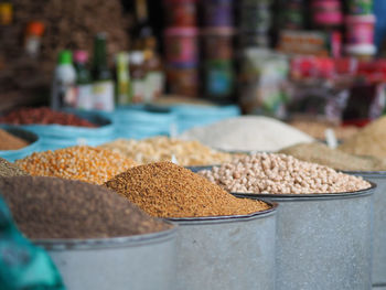 Close-up of ice cream for sale at market