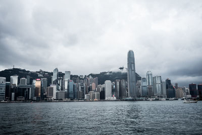 Modern buildings at victoria harbour in city