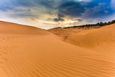 Scenic view of desert against sky