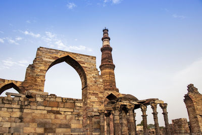 Low angle view of old ruins