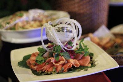 Close-up of food in plate