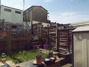 Panoramic view of built structures against sky