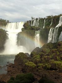 Scenic view of waterfall